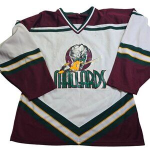 Quad City Mallards Signed Hockey Jersey Mens Medium By Athletic Knit